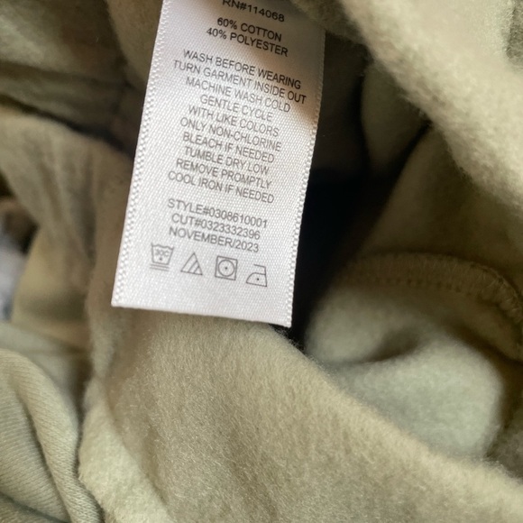 NEW Sunset West Green Fleece Joggers Sweatpants with Minimalist Design - Picture 3 of 3